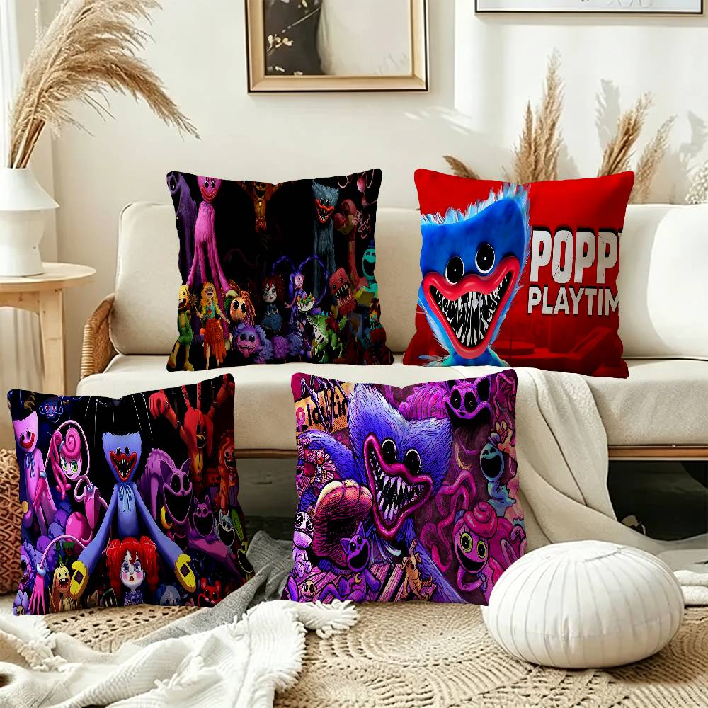 Home Fashion Textiles - ปลอกหมอนเกม Poppy-p-playtimes ลายอนิเมะ ปลอกหมอนโซฟา เตียง ปลอกหมอนรองศีรษะ
