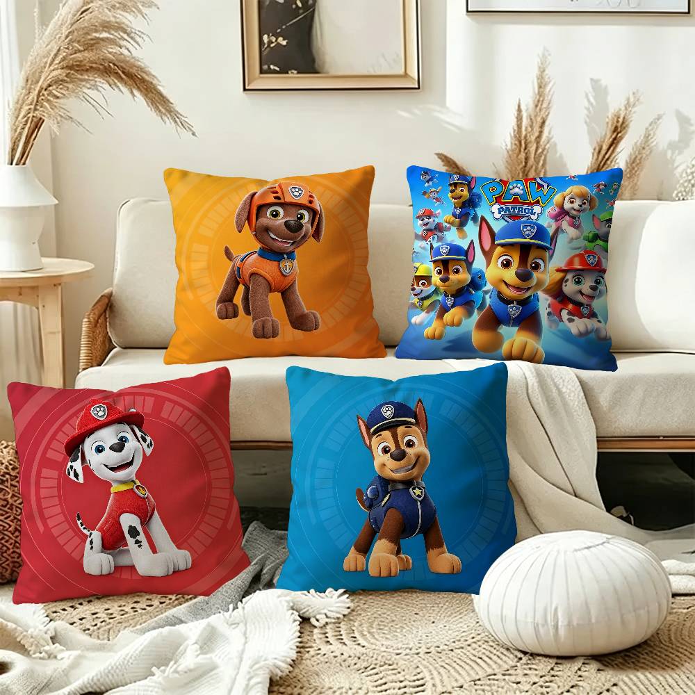 Home Fashion Textiles - หมอนการ์ตูน PAW Patrol-Dog หมอนอนิเมะ ปลอกหมอนสำหรับโซฟาและเตียง ปลอกหมอนอิง