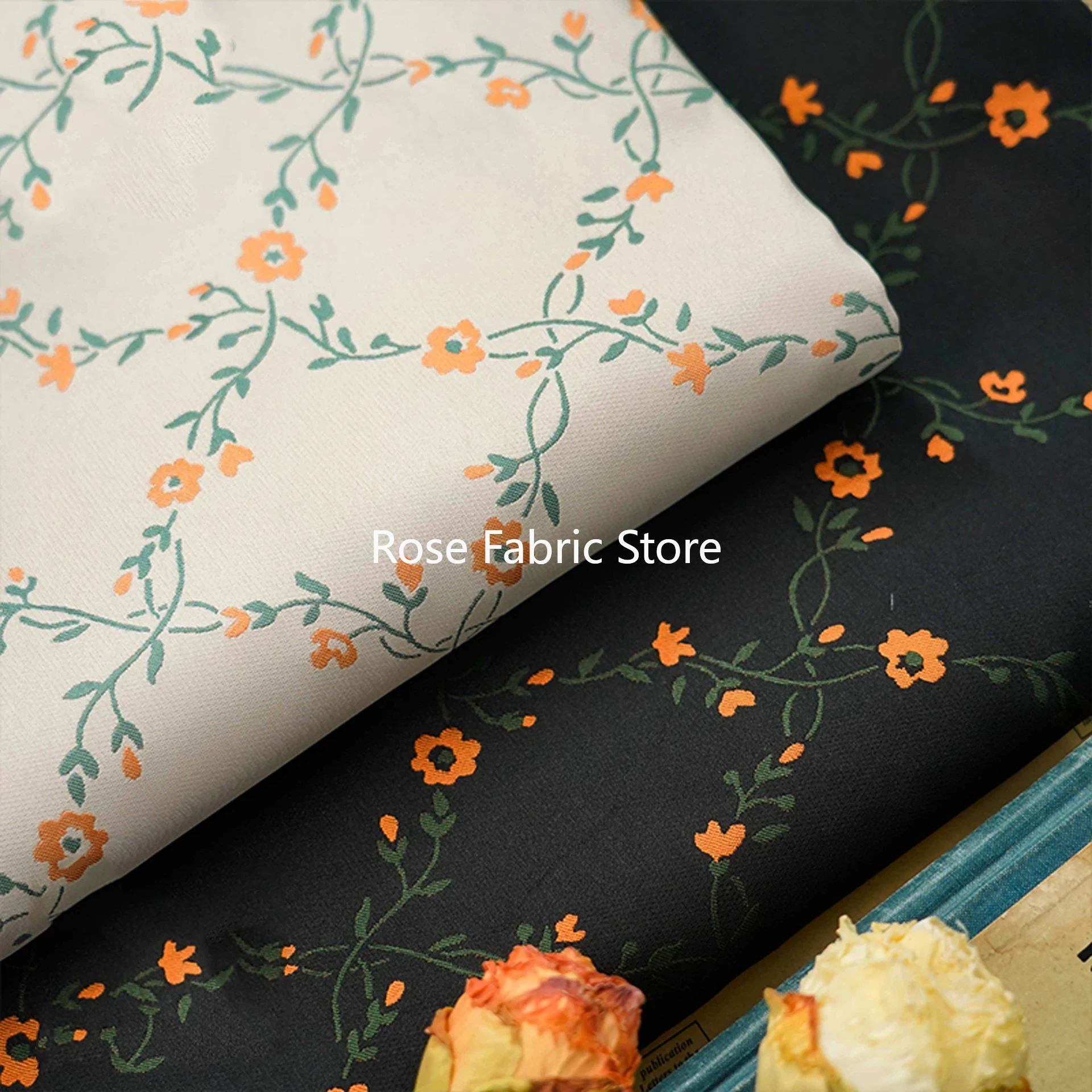 ผ้าแจ็คการ์ดย้อมเส้นด้ายลายดอก - Home Fashion Textiles บทวิจารณ์และราคา