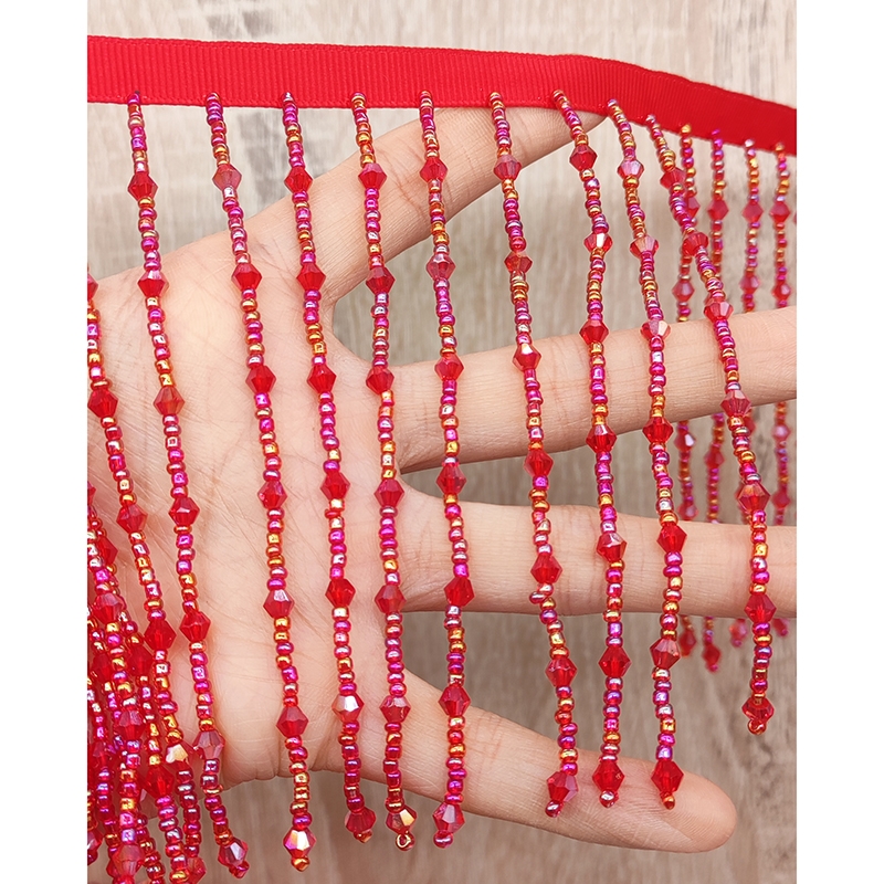 กว้าง 10 ซม.ลูกปัดและลูกปัดคริ - Home Fashion Textiles บทวิจารณ์และราคา
